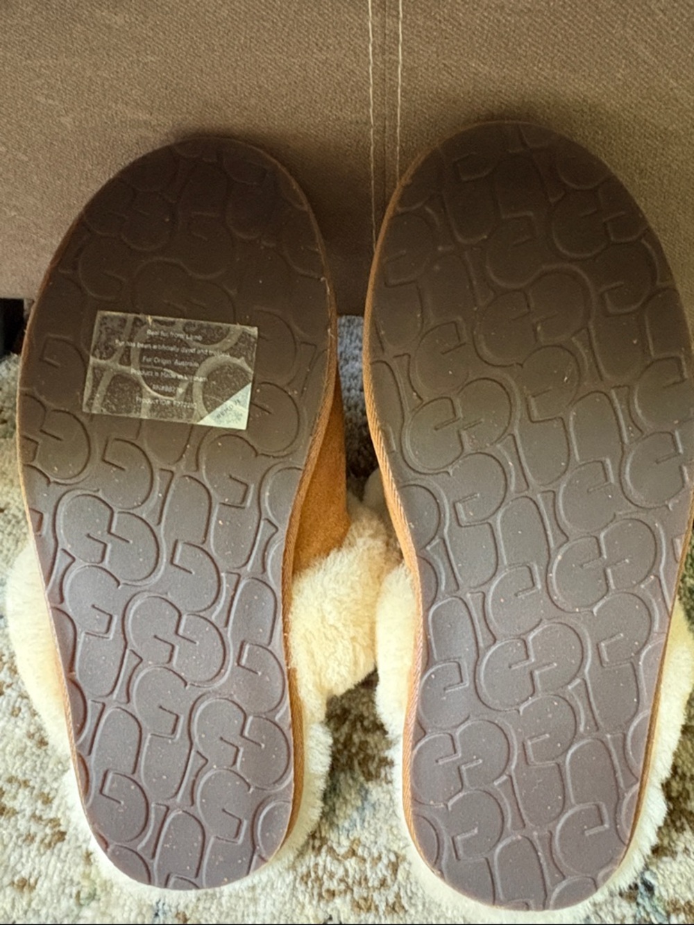 UGG Chestnut Sheepskin Lined Slippers - Picture 2 of 8